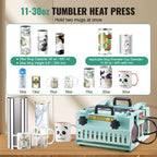 Tumbler Heat Press Machine and Dual Station Mug Sublimation Kit
