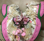 Women's Floral Pearl Beaded Tassel Daddy Sneakers C55-1
