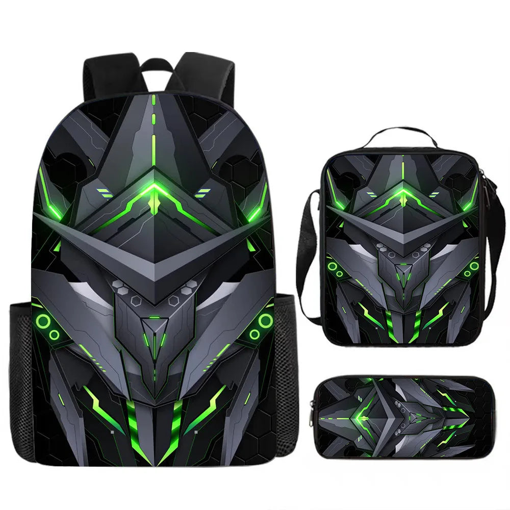 Kids' Fashion Oxford 3D Print School Backpack Set