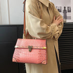 Women's Solid PU Leather Shoulder Crossbody Bag