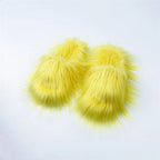 Women's Faux Fur Plush Warm Flat Slippers