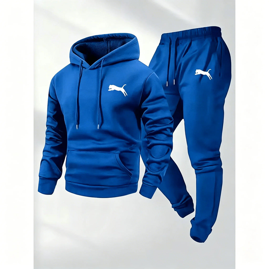 Men's Casual Hoodie and Sweatpants Two Piece Tracksuit Set