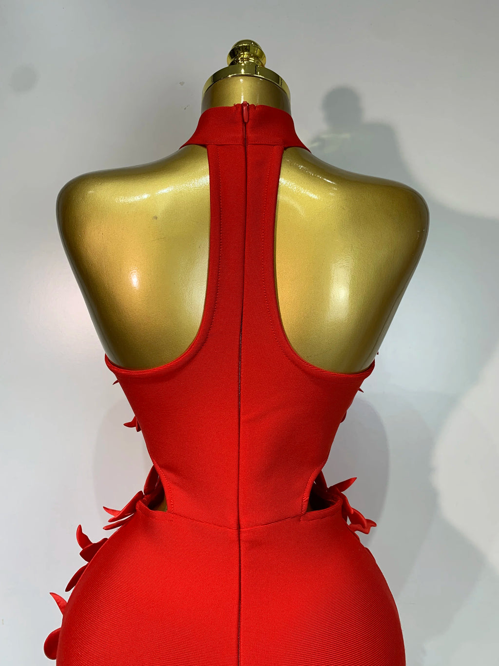 Women's Flower Hollow Out Sleeveless Knitted Bandage Dress