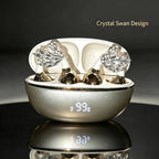 Women's Rhinestone Swan Open Ear Bluetooth 5.4 Wireless Earbuds JS685