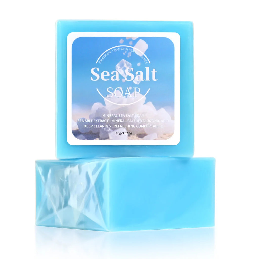 Unisex Hyaluronic Acid Sea Salt Cleansing Soap Bar 3.5 oz