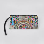 Vintage Embroidered Ethnic Style Long Wallet Wristlet Clutch Bag