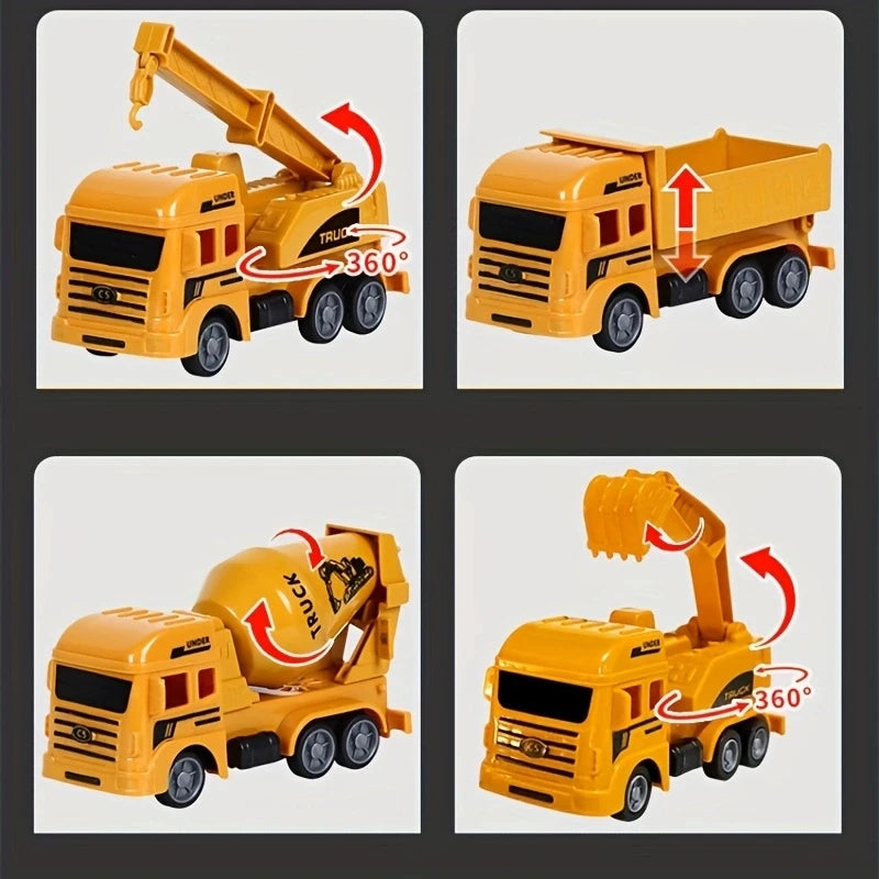Kids Mini Construction Vehicle Engineering Toy Truck Set 125-21 SetA