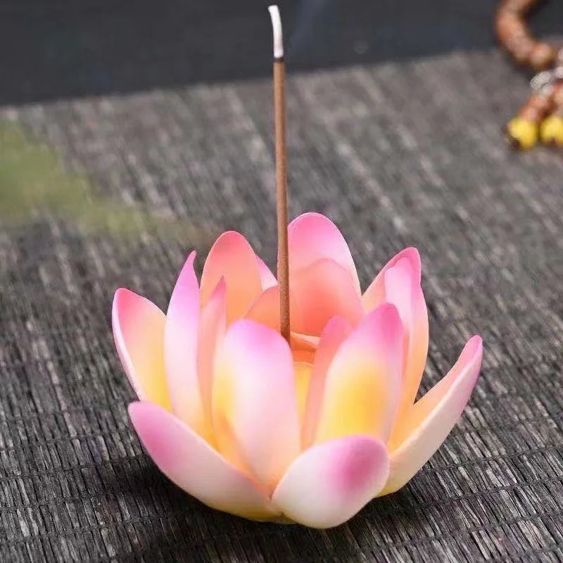 Buddha's Hand Lotus LED Backflow Incense Burner and Tabletop Ornament