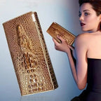 Women's Alligator Pattern Leather Clutch Wallet