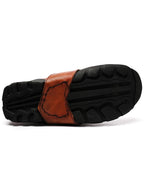 Men's Genuine Leather Ankle Strap Motorcycle Boots