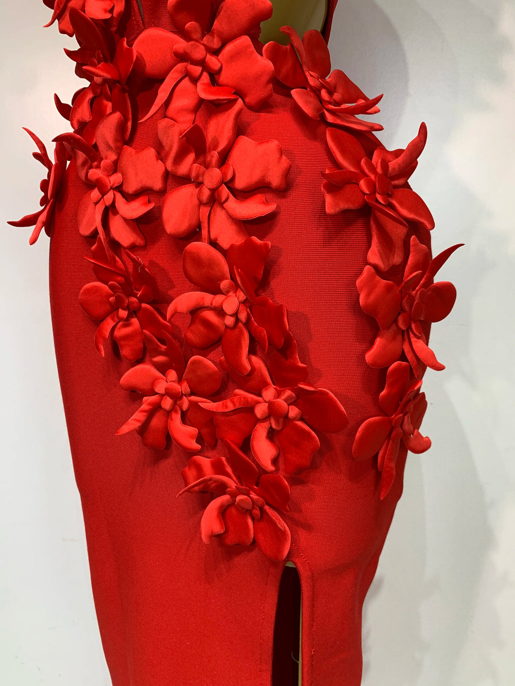 Women's Flower Hollow Out Sleeveless Knitted Bandage Dress