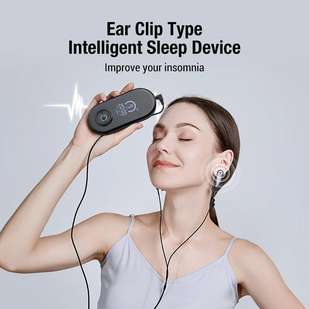 CES Microcurrent Sleep Aid Device Relieving Insomnia Ear Clip Instrument