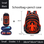 Kids' 3D Cartoon Spider Waterproof School Backpack and Pencil Case Set
