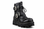Men's Fashion Genuine Leather Handmade Punk Boots 1809