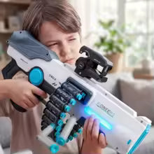Dual Mode Electric Manual Soft Bullet Dart Blaster Toy Gun with Scope