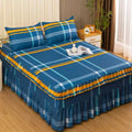 Lace Skirt Bed Sheet and Fitted Bedspread Set