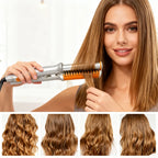 2-in-1 Rotating Hair Curler and Straightener Brush 001
