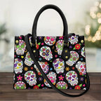 Women's Skull Pattern Faux Leather Shoulder Tote Bag