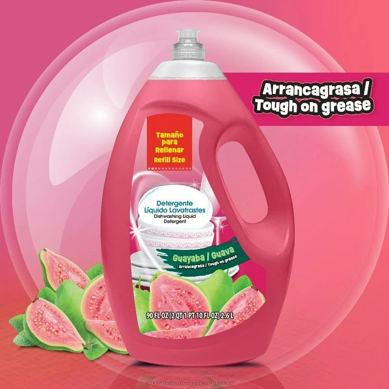 Liquid Dish Detergent and Guava Grease Remover