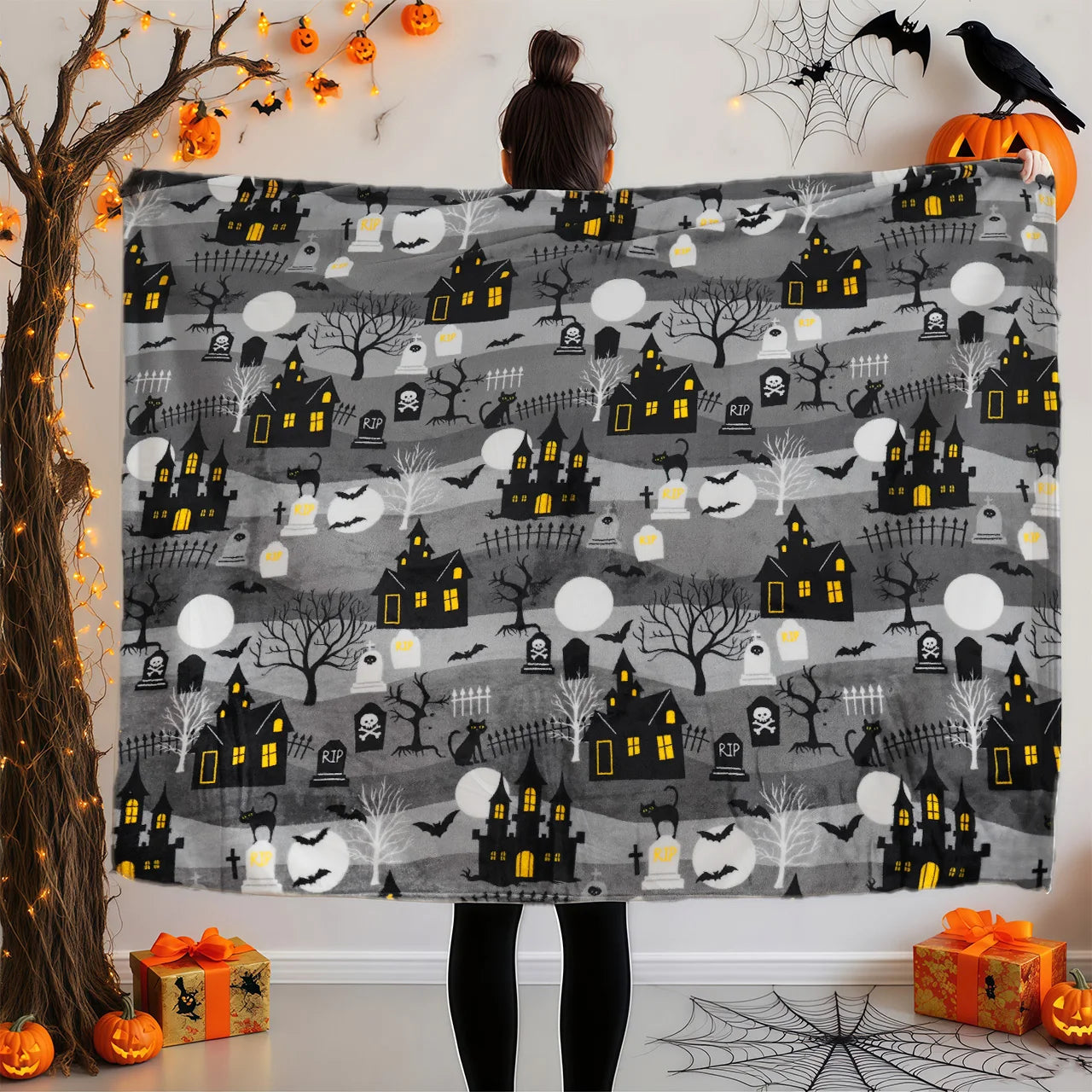 Soft Knit Polyester Blanket and Cozy Bed Throw