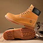 Unisex Waterproof Mid-Calf Hiking Work Boots with Non-Slip Rubber Sole