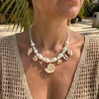 Women's Fashion Bohemian Shell Starfish Imitation Pearl Choker Necklace