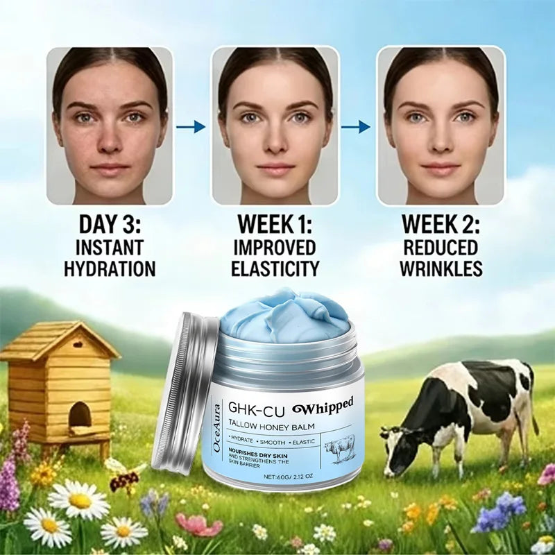 Copper Peptides PDRN GHK-Cu Beef Tallow Blue Balm Moisturizer