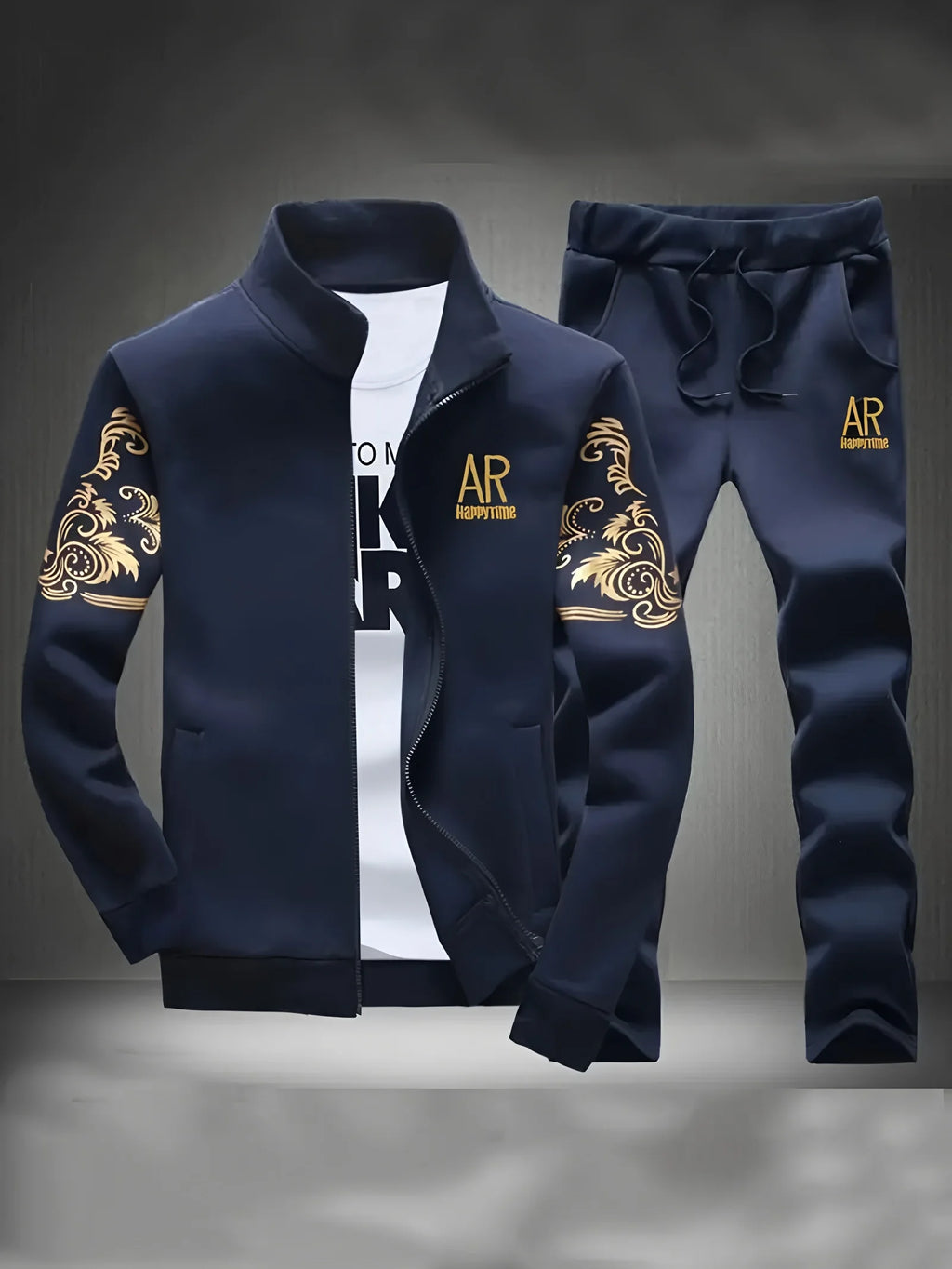 Men's Casual Sweatshirt and Sweatpants Two Piece Tracksuit Set