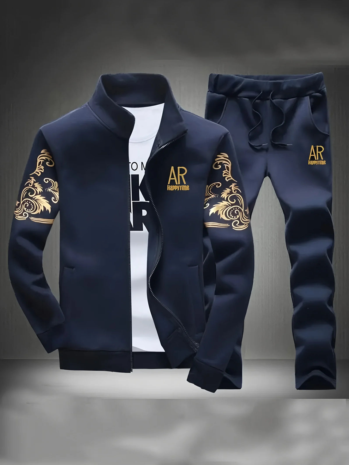 Men's Casual Sweatshirt and Sweatpants Two Piece Tracksuit Set