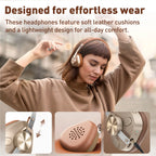 Retro Wireless Bluetooth 5.4 On Ear Headphones with Microphone F4