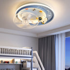 Nordic Ceiling Fan with Dimmable LED Light and Remote