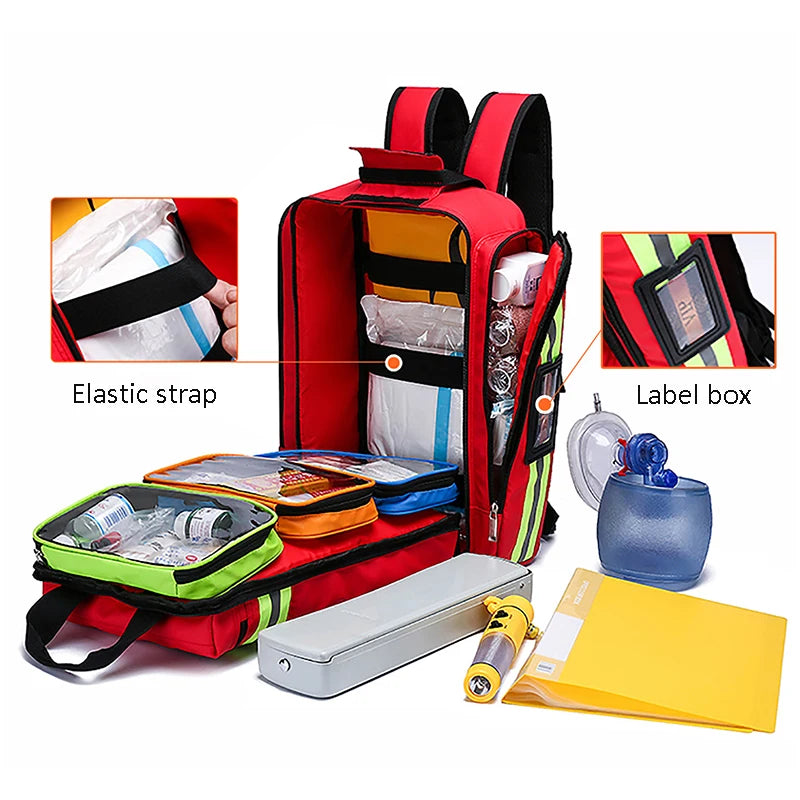 Emergency Rescue Backpack with Multi-Layer Storage