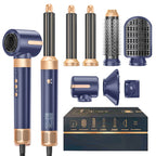 7-in-1 High Speed Ionic Hair Dryer Brush and Auto Curler Set