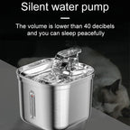 Stainless Steel Automatic Pet Water Fountain with Sensor and Filter for Cats and Dogs