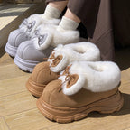 Women's Warm Plush Platform Slipper Boots