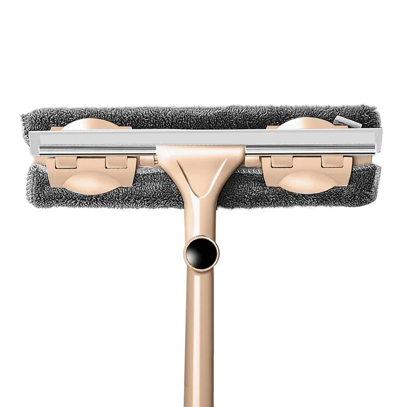 Telescopic Window Cleaner Mop with Extendable Aluminum Rod
