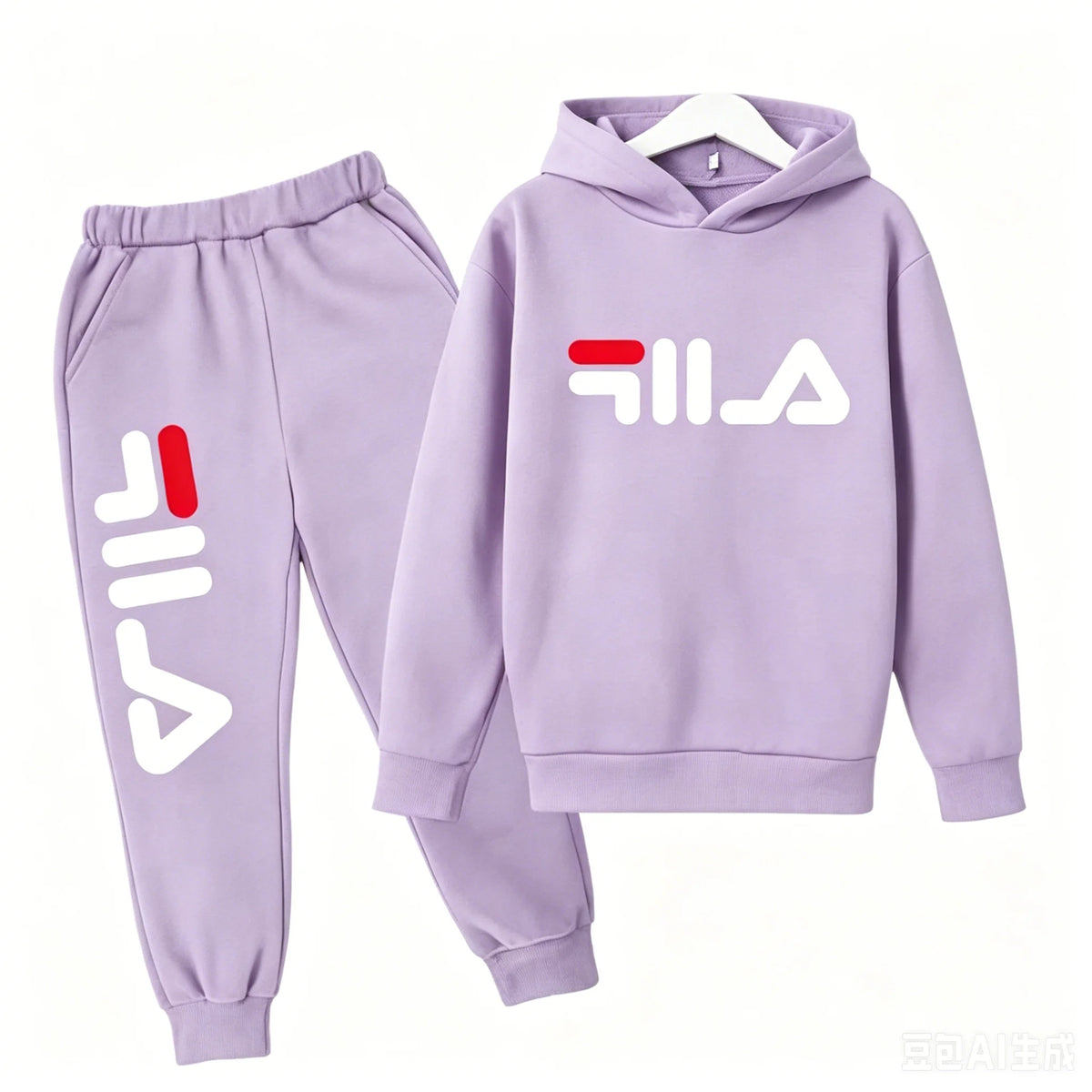 Kids' Casual Sports Hoodie Pants Two-Piece Set