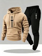 Men's Casual Hoodie and Sweatpants Two Piece Tracksuit Set