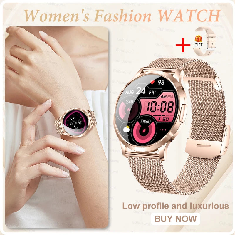 Women's Smart Watch with 1.32" AMOLED Touchscreen and Bluetooth Call