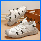Men's Casual Closed-Toe Sandals Breathable Lightweight Outdoor Beach Shoes