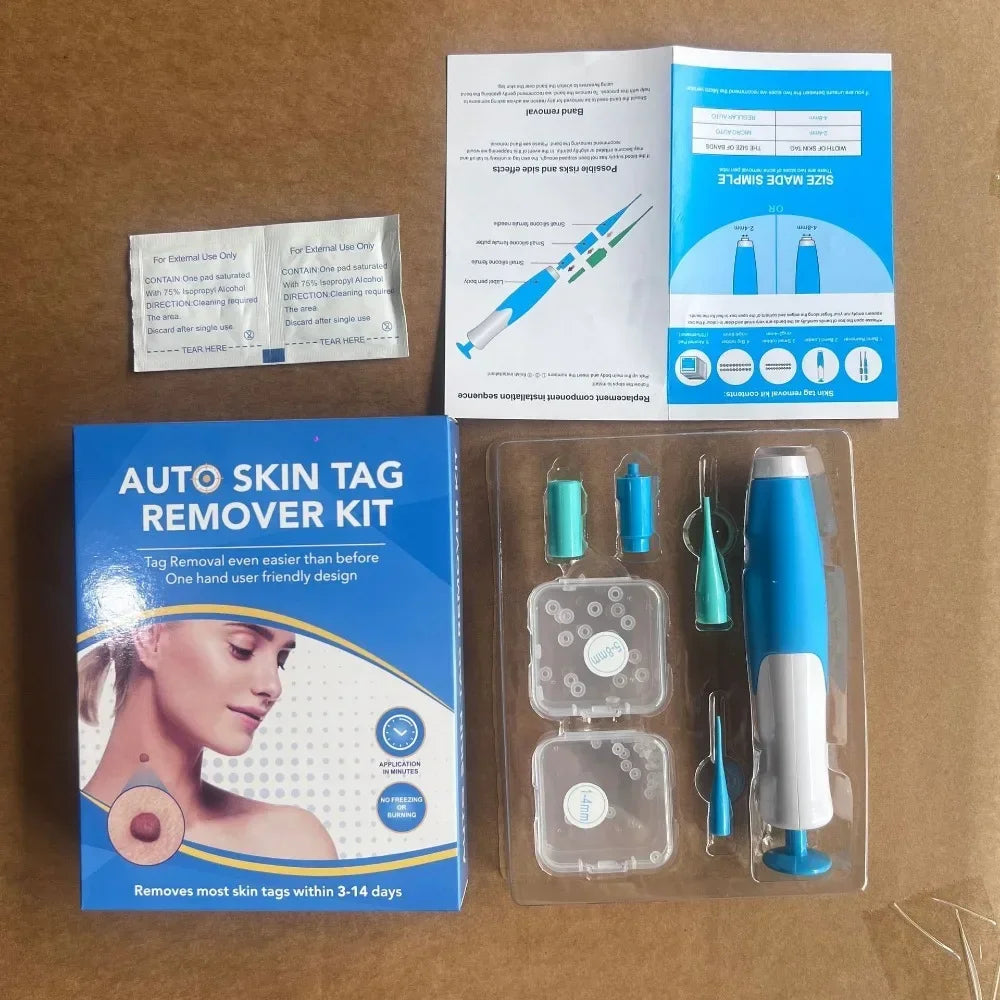 Unisex 2-in-1 Painless Auto Skin Tag & Mole Removal Kit