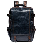 Men's Genuine Leather 16 Inch Travel Laptop Backpack