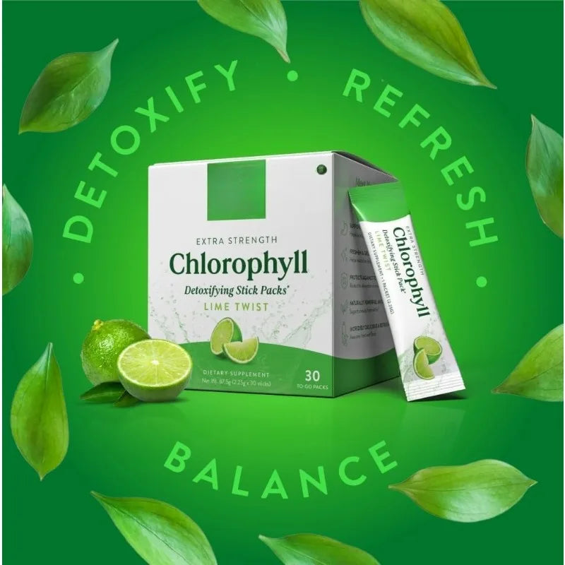 Chlorophyll Powder Plant-Based Drink Mix Supplement 30 Count