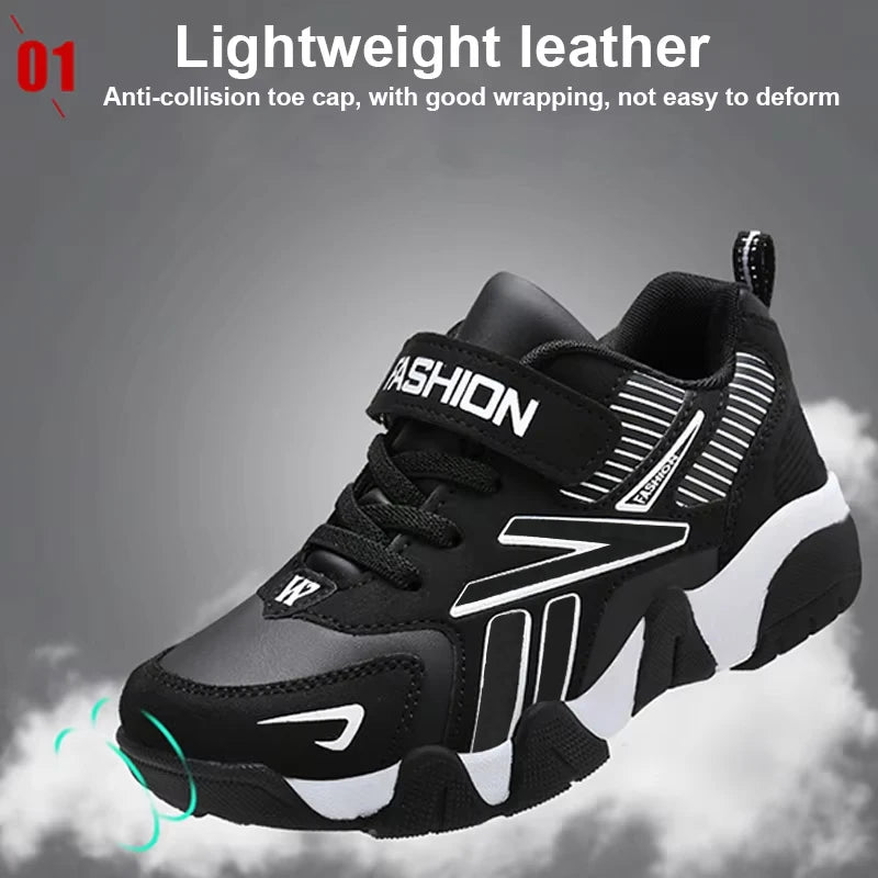Kids' Comfortable Leather Running Sports Sneakers