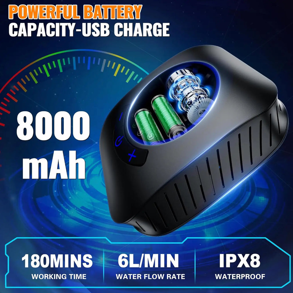 Portable Camping Shower with Rechargeable 8000mAh Pump