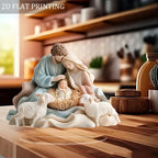 Flat Acrylic Nativity Scene Plaque and Tabletop Signboard