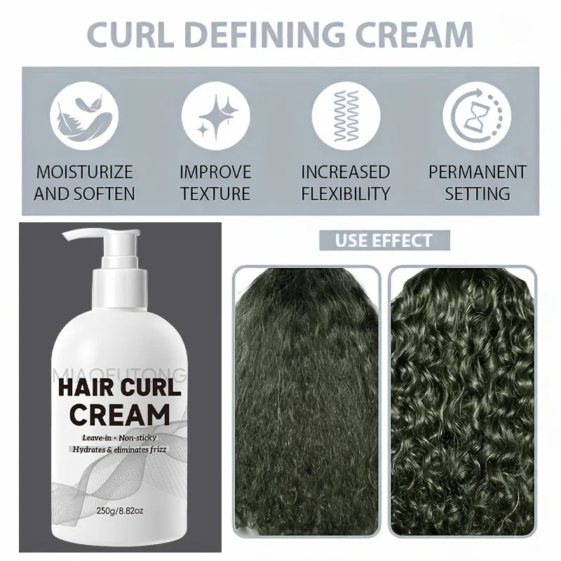 Argan Oil Curl Defining Cream for Wavy Hair Anti-Frizz