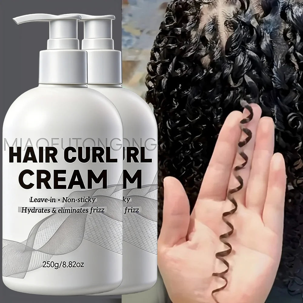 Argan Oil Curl Defining Cream for Wavy Hair Anti-Frizz