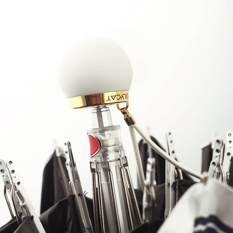 Close-up of a perfume bottle with a white cap and gold cap, on a white background.