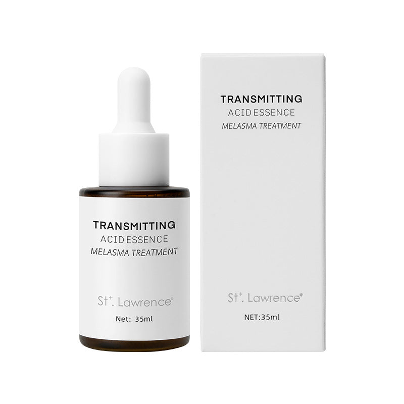 St. Lawrence acid essence melasma treatment bottle and box on a white background